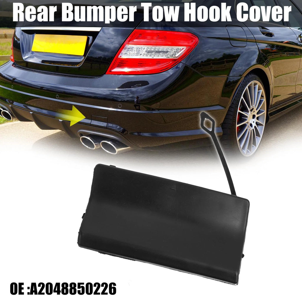Tow Hook Cover A2048850226 for Mercedes Benz (2008–2011) Black