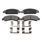 Set of 4 TRW Pro Metallic Slotted Brake Pads w/ Clips for Cadillac Chevrolet GMC