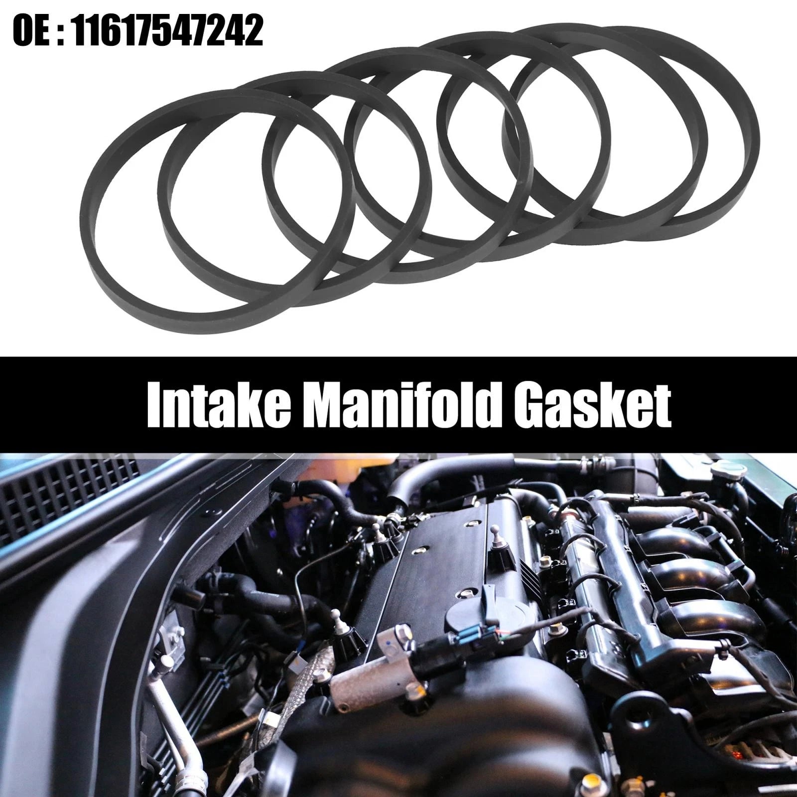 6pcs Intake Manifold Gasket for BMW 435i X5 M6 X6 M6 Gran Coupe 650i (2014–2017)
