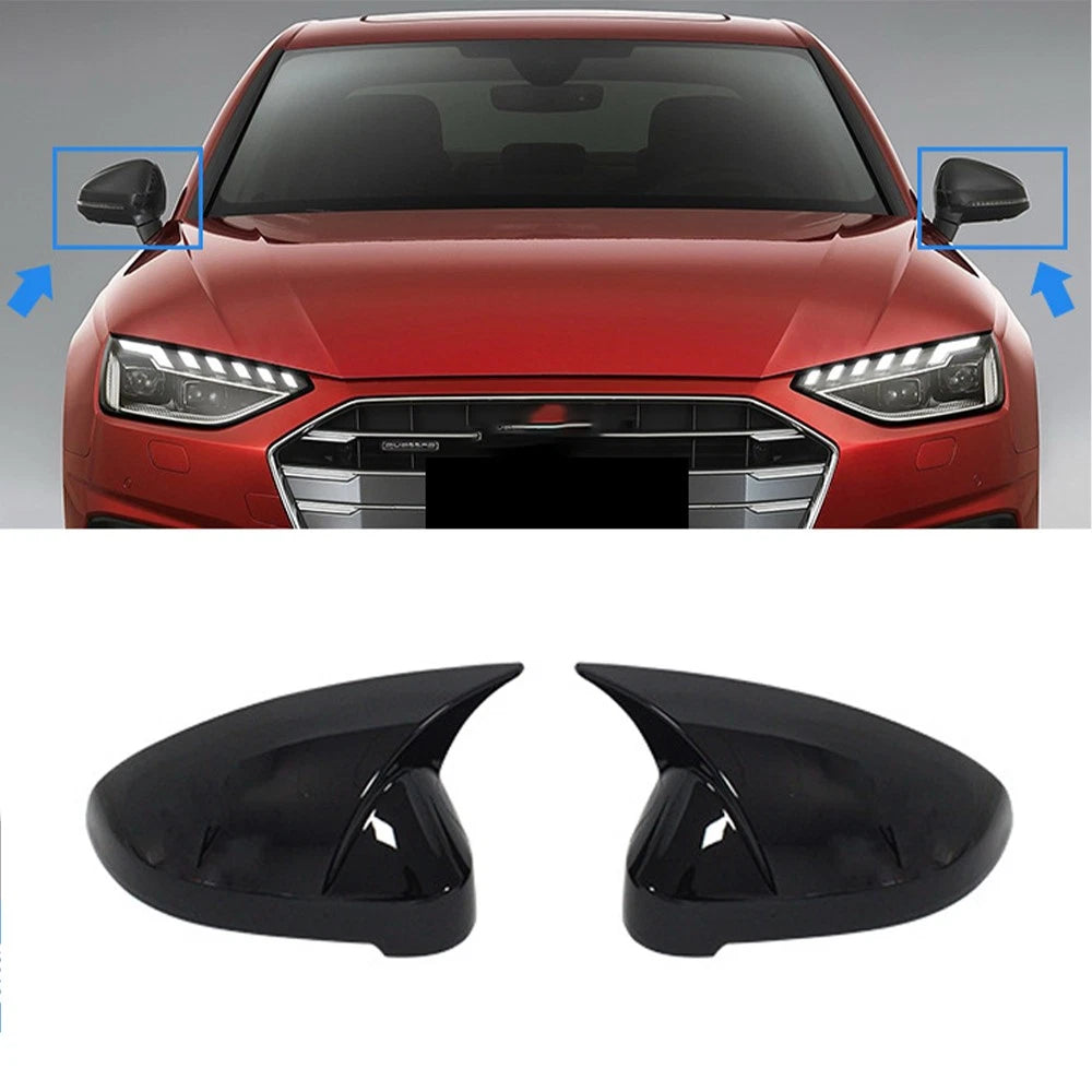 Gloss Black Side Mirror Cap Covers for Audi A5/S5/RS5 (2018–2025)