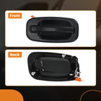 Set of 2 Exterior Door Handles for GMC Sierra (1999–2006) Front Left + Right Black