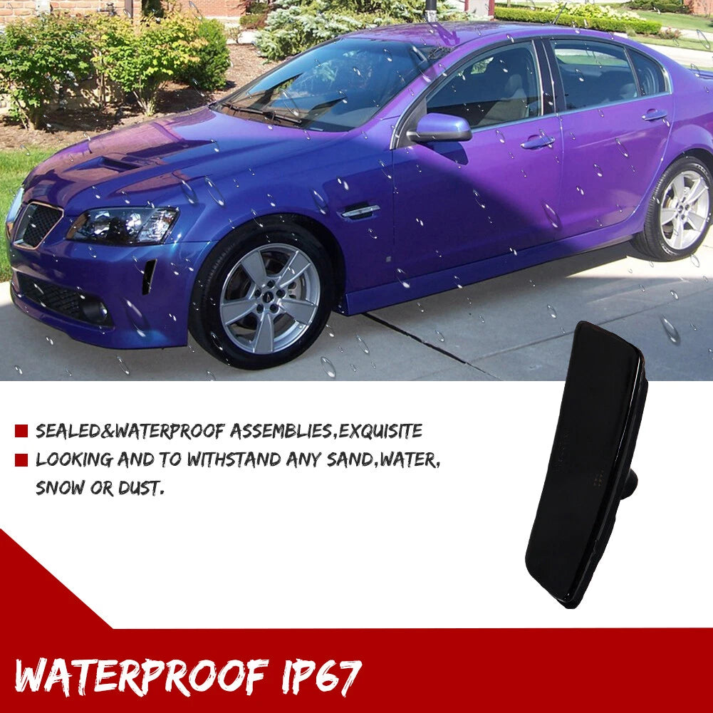 2X Smoke Front Bumper Side Markers for Pontiac G8 (2008–2009)
