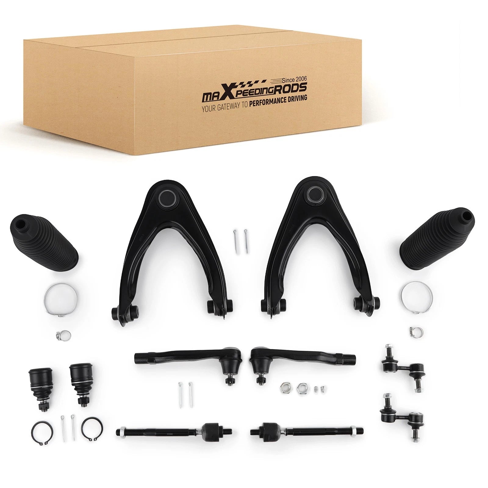 12x Front Upper Control Arms Sway Bars Tie Rods for Honda CR-V (1997–2001)