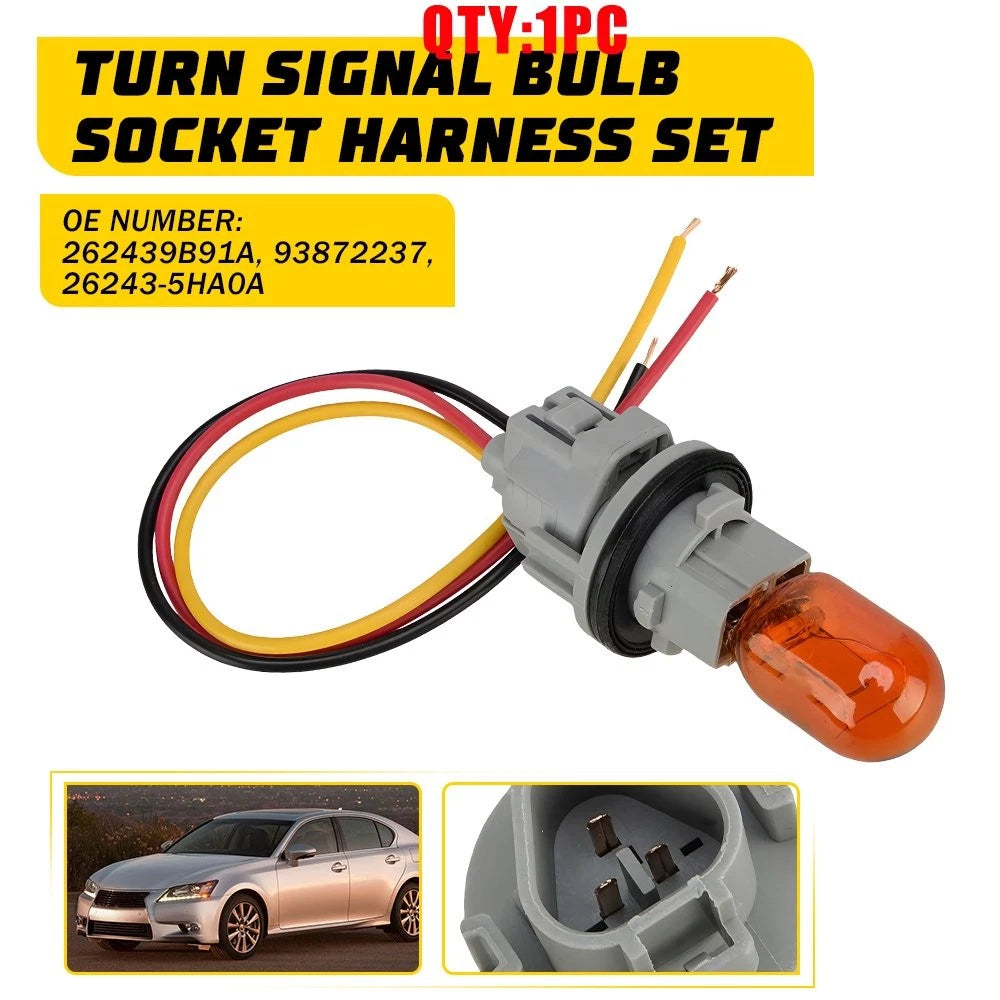 Headlight Turn Signal Bulb Socket + Wire Harness for Lexus IS250 (2017–2020)