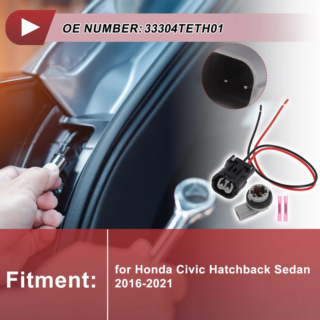Side Marker Light Socket Wiring for Honda Civic Hatchback Sedan (No. 33304TETH01)