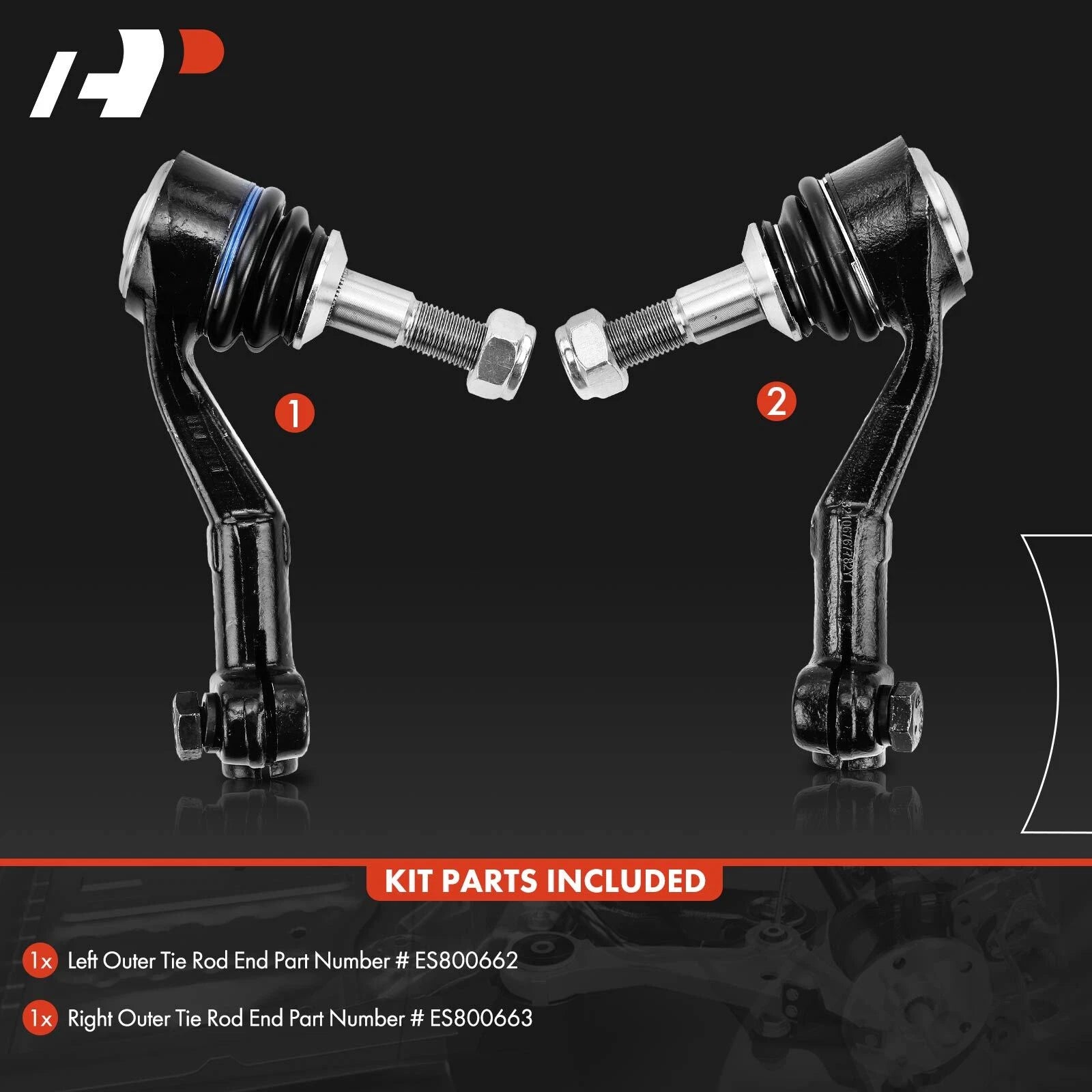2X Front Outer Tie Rod End for BMW 328i, 335i, M3 (2007-2013)