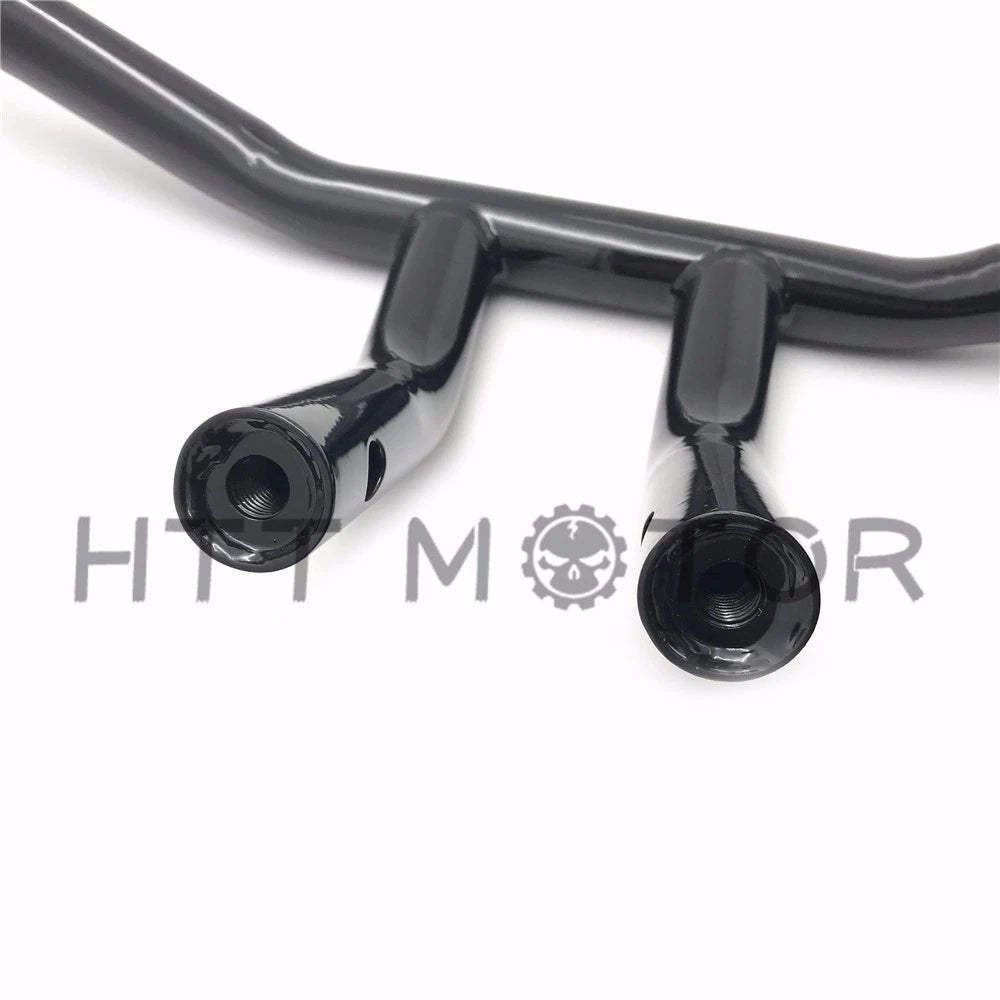 1-1/4" Flat Black 6" T-Bar Handlebars for Harley FLHR/FLHRC (2003–2013)