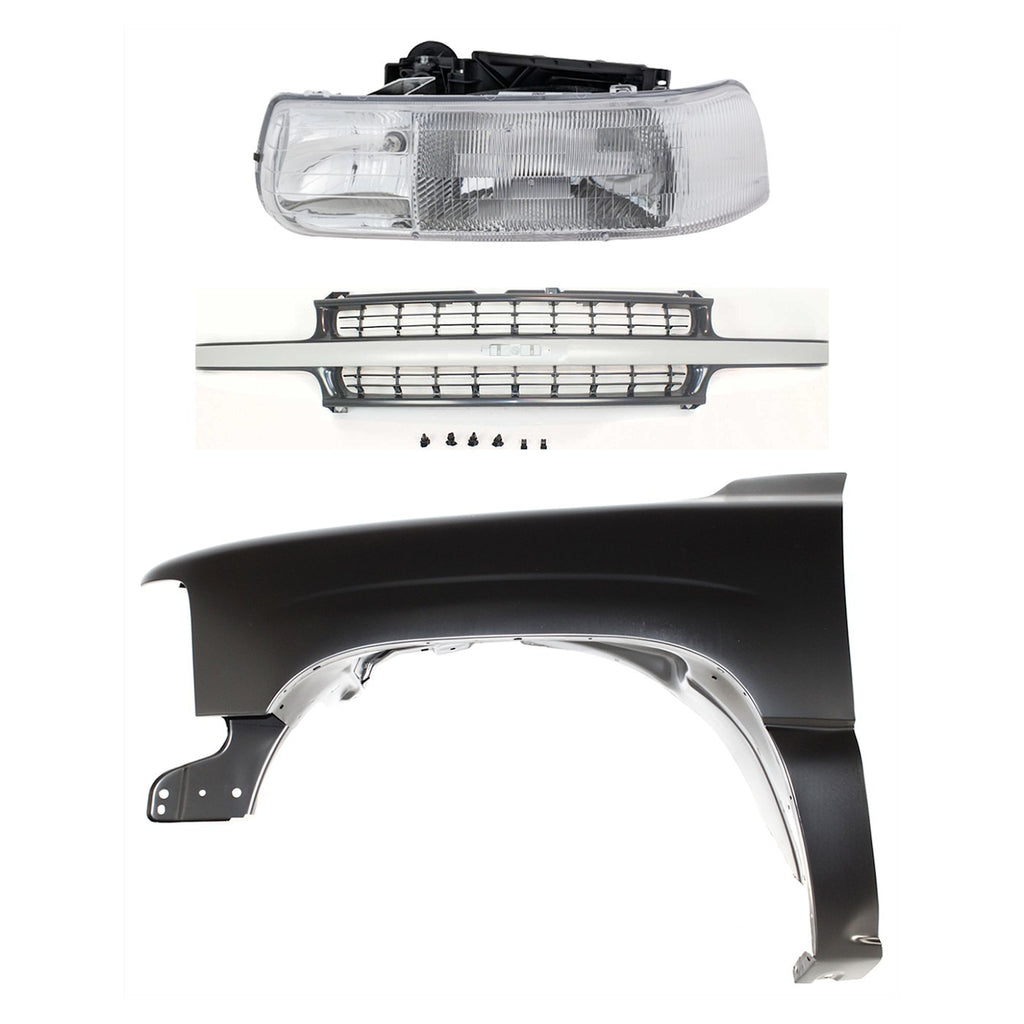 Fender Kit for Chevrolet Silverado 1500 (1999–2002) Primed Front Driver Side