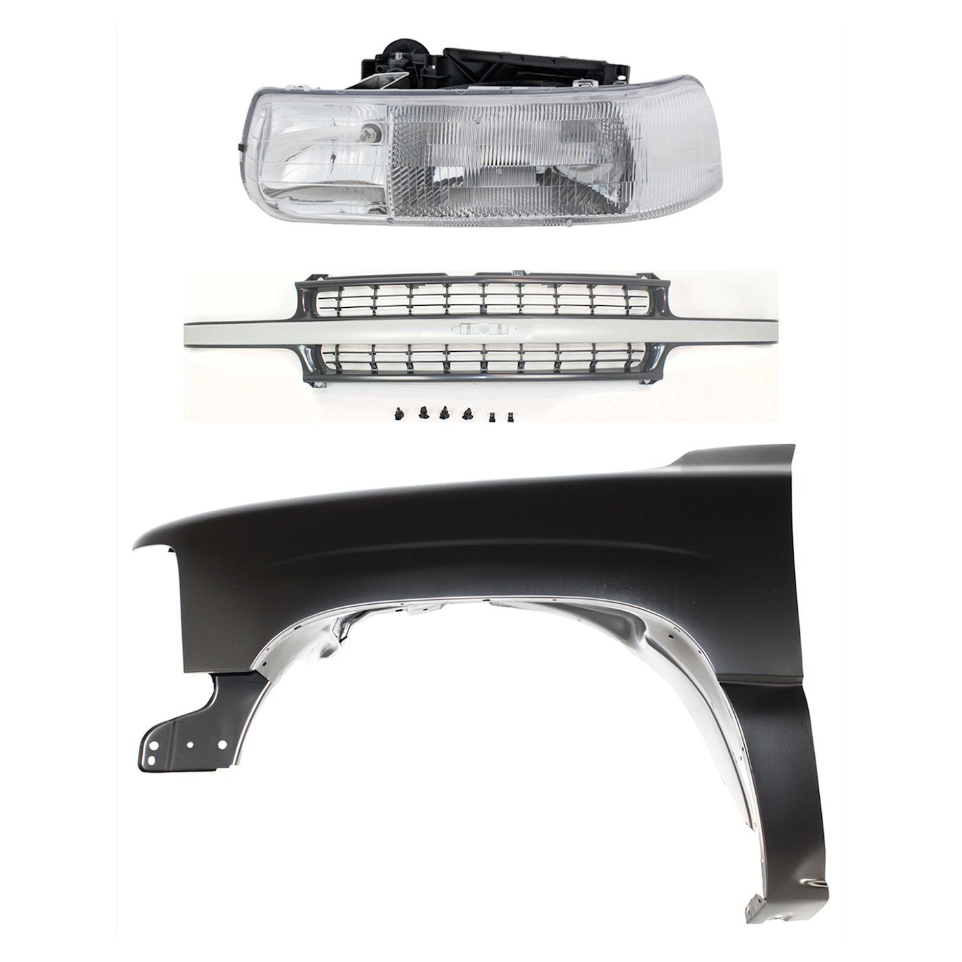 Fender Kit for Chevrolet Silverado 1500 (1999–2002) Primed Front Driver Side