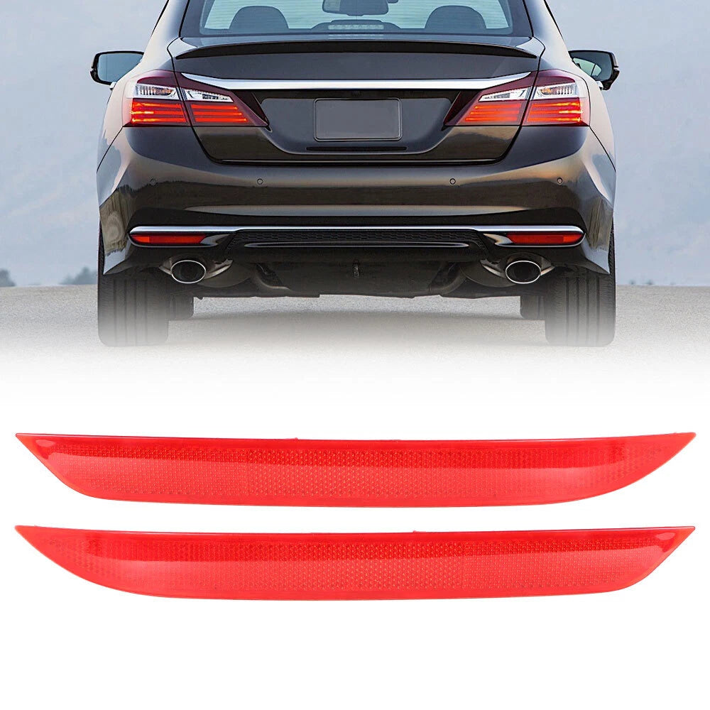 Rear Bumper Reflectors for Honda Accord (2016–2017) 2X Red