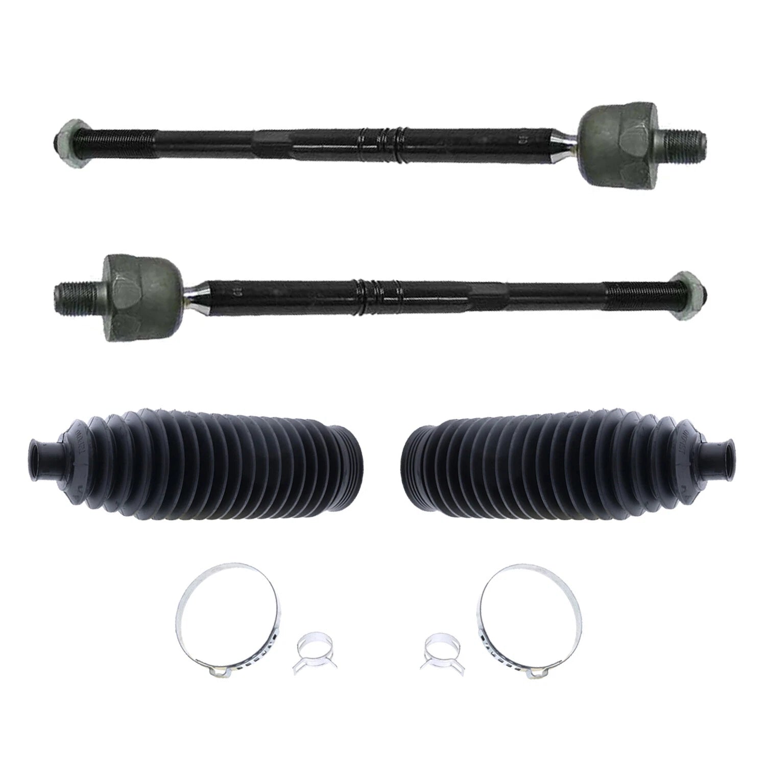 Set of 4 Inner Tie Rods & Bellows Kit for Audi A3 Q3 RS3, VW CC Eos Golf Jetta Tiguan