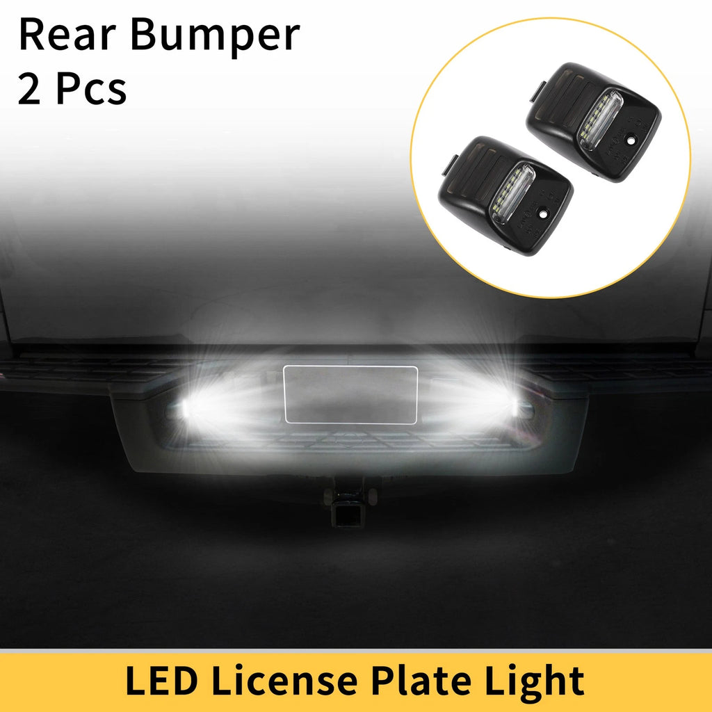 2X License Plate Light Tag Lamp for Toyota Tundra (2000–2013) White Red