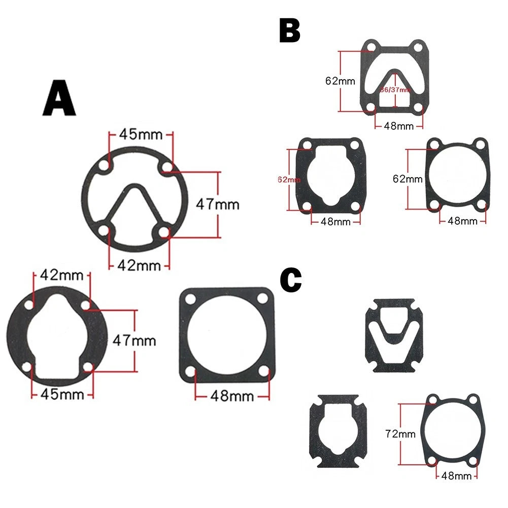 3X Air Compressor Cylinder Head Base Valve Plate Gaskets for Utility