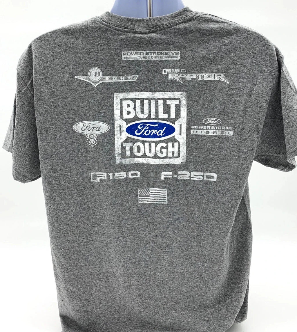 Gray T Shirt Ford Trucks Logo for Ford F250 Powerstroke (2003–2022)