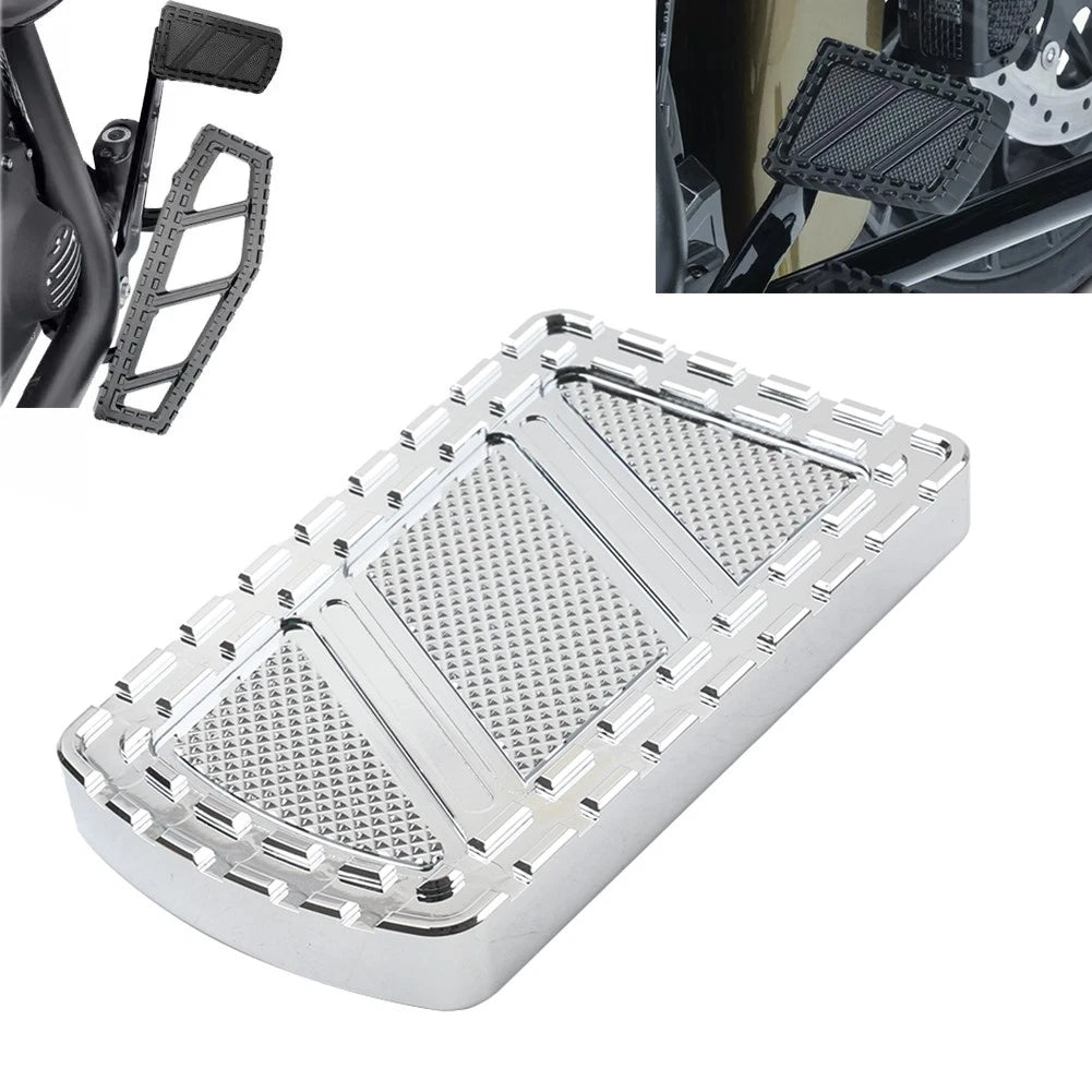 CNC Riot Brake Pedal Large Pad Cover for Harley Touring, Road King, Softail, Dyna