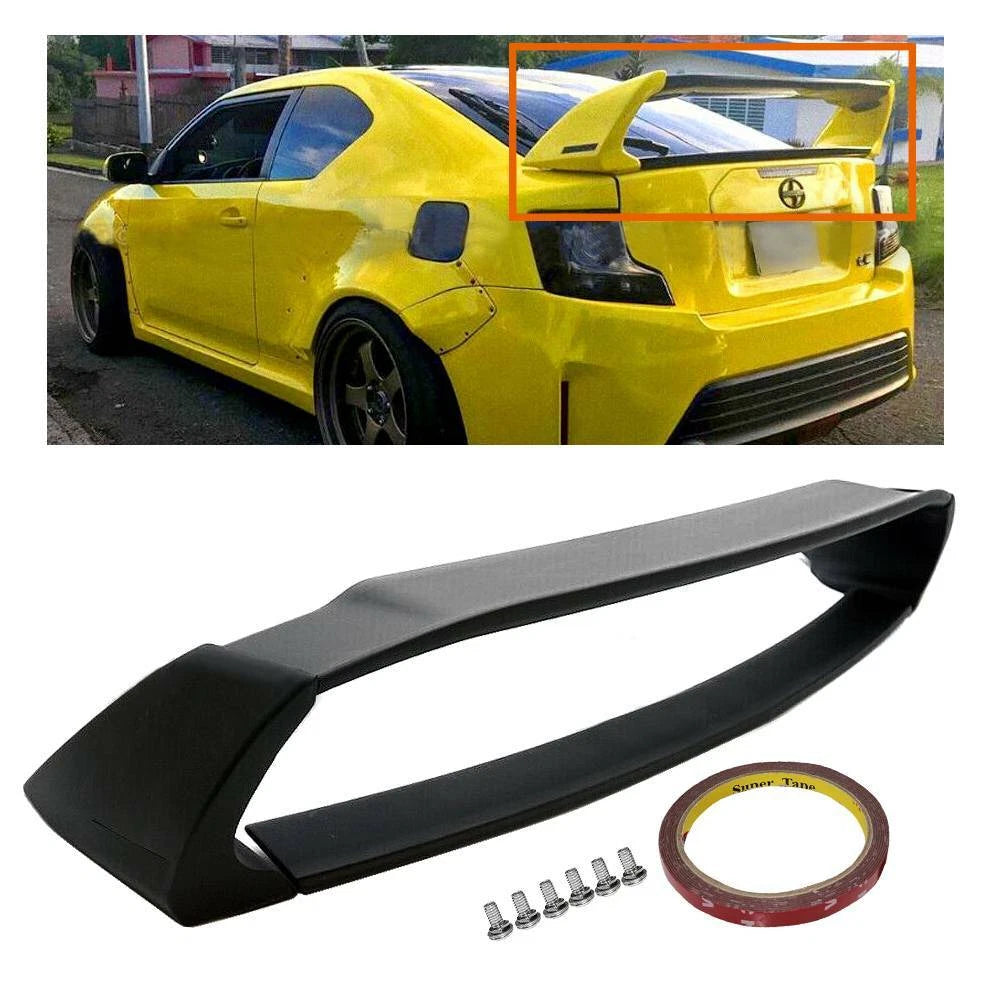 Rear Trunk Wing Spoiler for Scion TC (2011–2016) Unpainted Black ABS