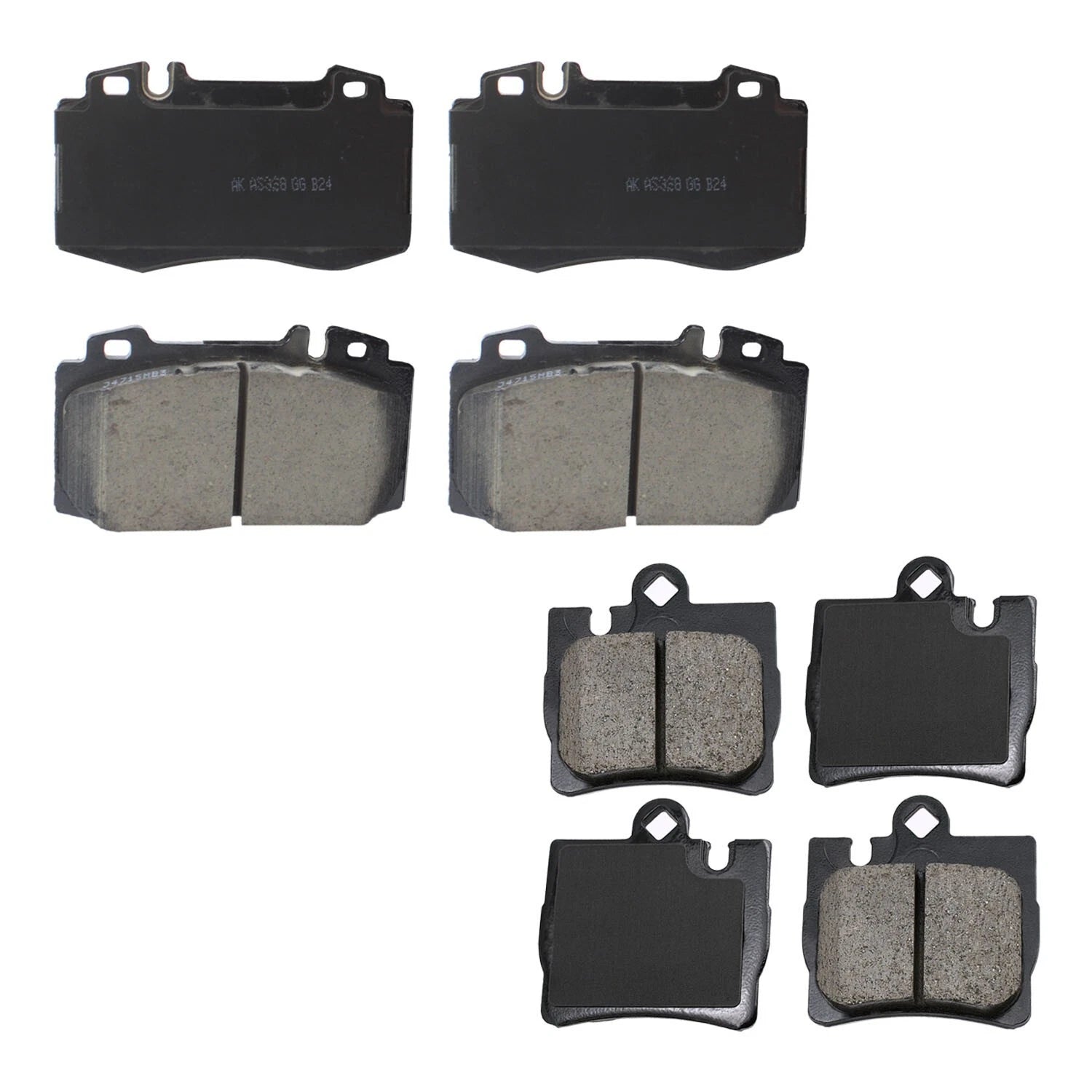 Akebono EURO Ceramic Disc Brake Pad Kit for Mercedes W220 S430 S500 S55 S600 (2000–2006)