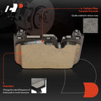 Set of 4 Front Ceramic Brake Pads with Hardware for Mini Cooper (2015-2016)