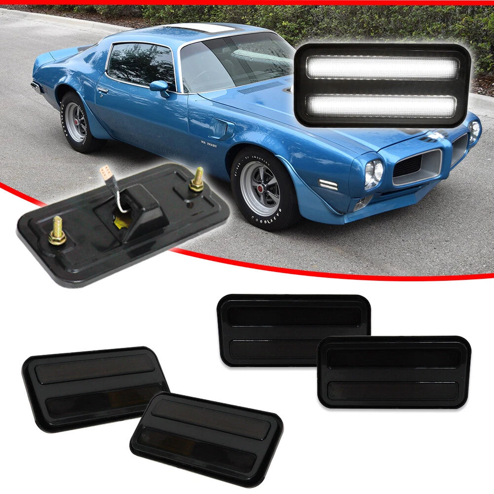 4X LED Corner Side Marker Lights for Pontiac Firebird (1970–1981)