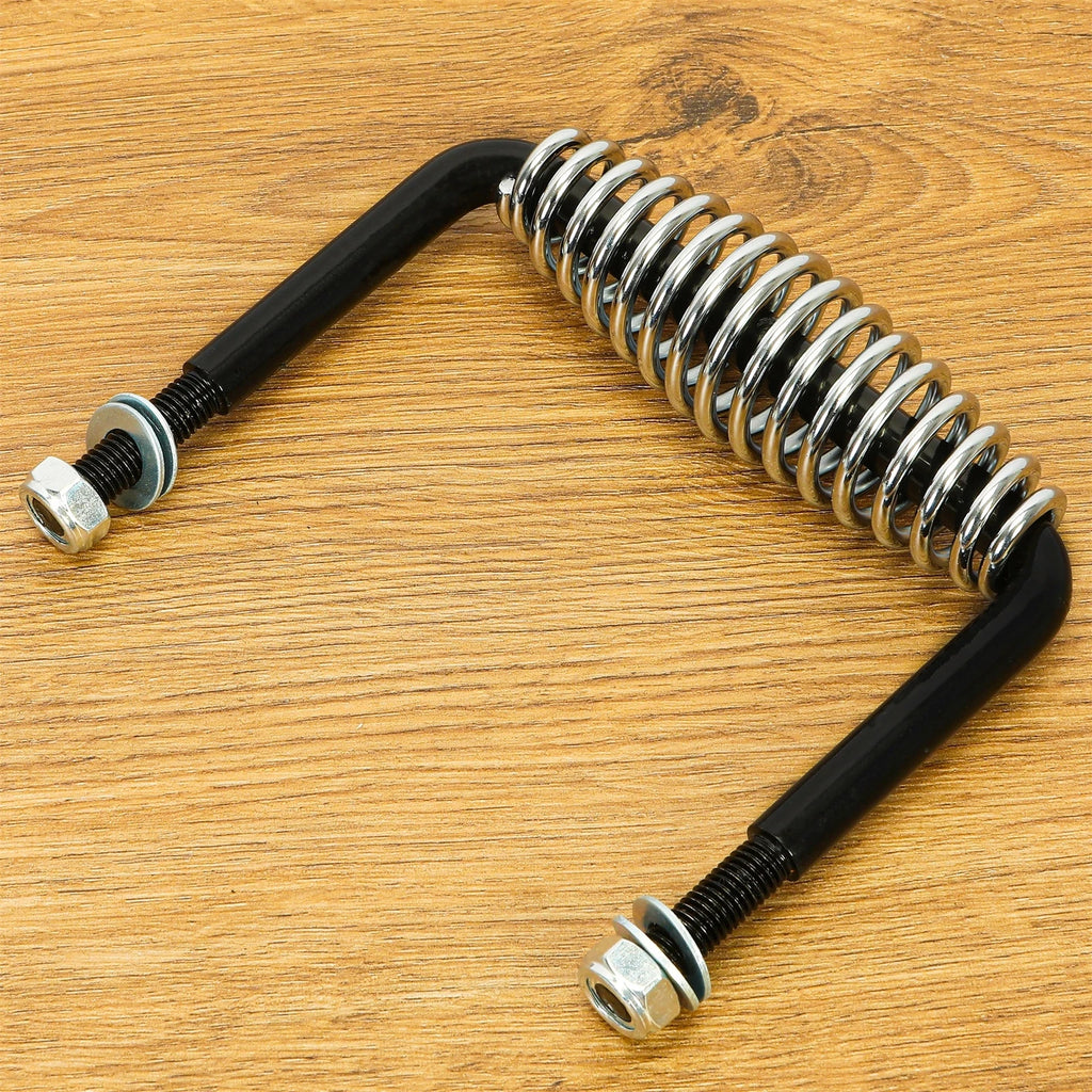 6" BBQ Smoker Spring Handle with Mounting Bracket for Grill Wood Stove