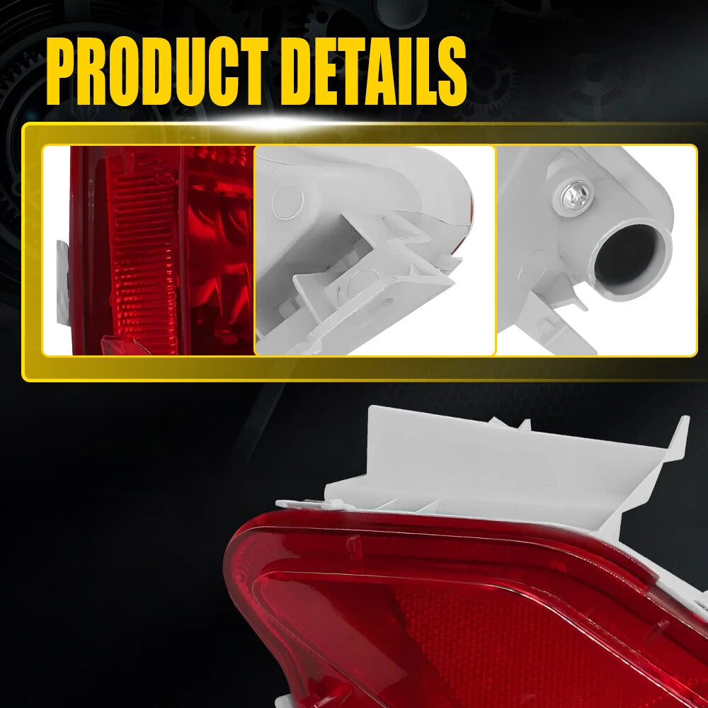 Set of 2 Rear Bumper Reflector Lights for Toyota RAV4 (2013–2015)