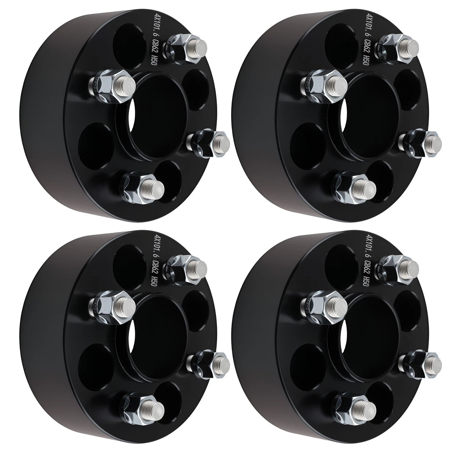Set of 4 Hub Centric Wheel Spacers for EZGO (2 Inch, 4x4 Pattern, 78.1mm Bore)