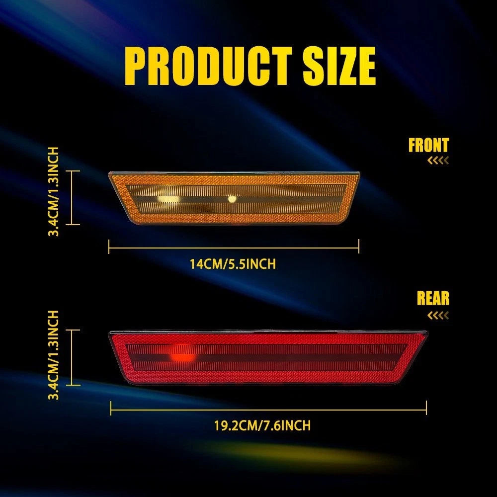 Front Rear Side Marker Light Housing for Dodge Challenger Charger (2008–2014)