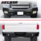 Black Front/Rear Bumper w/LEDs for Ford F250 F350 F450 (1999–2016)