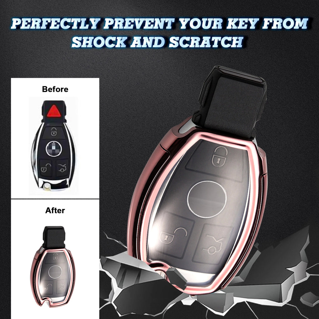 Remote Fob Key Cover Shell for Mercedes B C E G SLK (2011-2021)