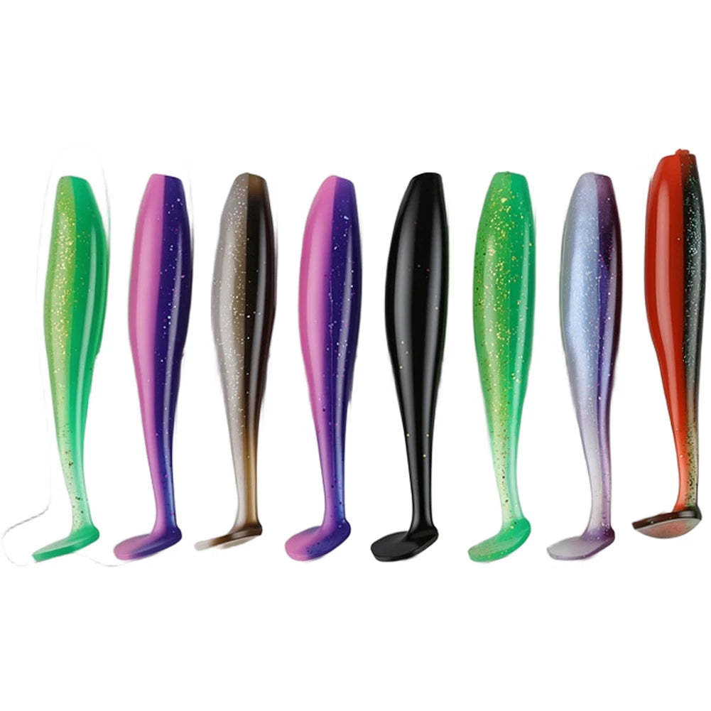 Soft Bass Lure T-Tail Dual Color Wobbler 11.5x7.5cm 12x7.5cm