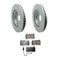 Set of 4 Hella Front Rotors & Akebono EURO Ceramic Brake Pads for Audi Q5 (2014–2016)