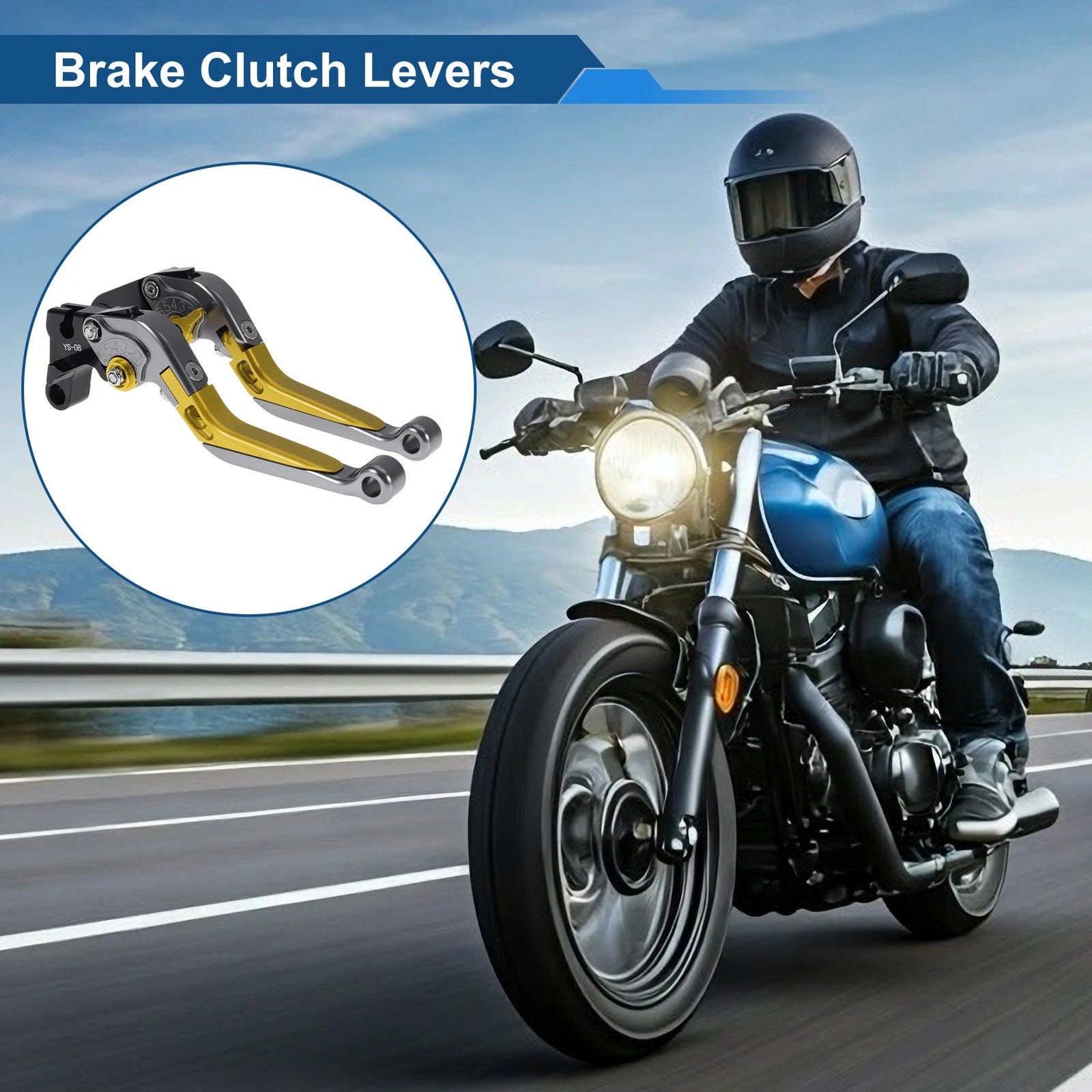 Adjustable Brake Clutch Levers for Honda CBR600RR (2003–2019) - Titanium Gold Tone