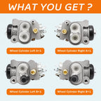Front Brake Wheel Cylinders for Honda Foreman TRX400FW TRX450 (1998–2004)