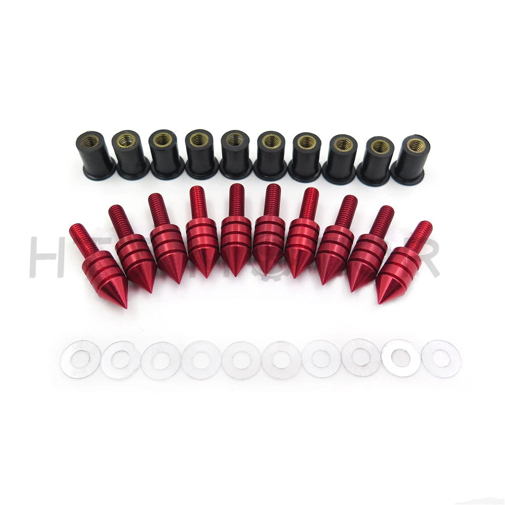 10X Windshield Bolts Screw Kit for Honda Suzuki Yamaha Kawasaki (All Years)