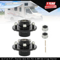 2X Pre-Assembled 5-4.5" Trailer Hub Kit for 3500 lb Trailer Axle (Year Range)