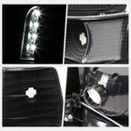 LED DRL Headlight/Lamp for Ford F150/F250/F350 (1992–1996) Black Housing