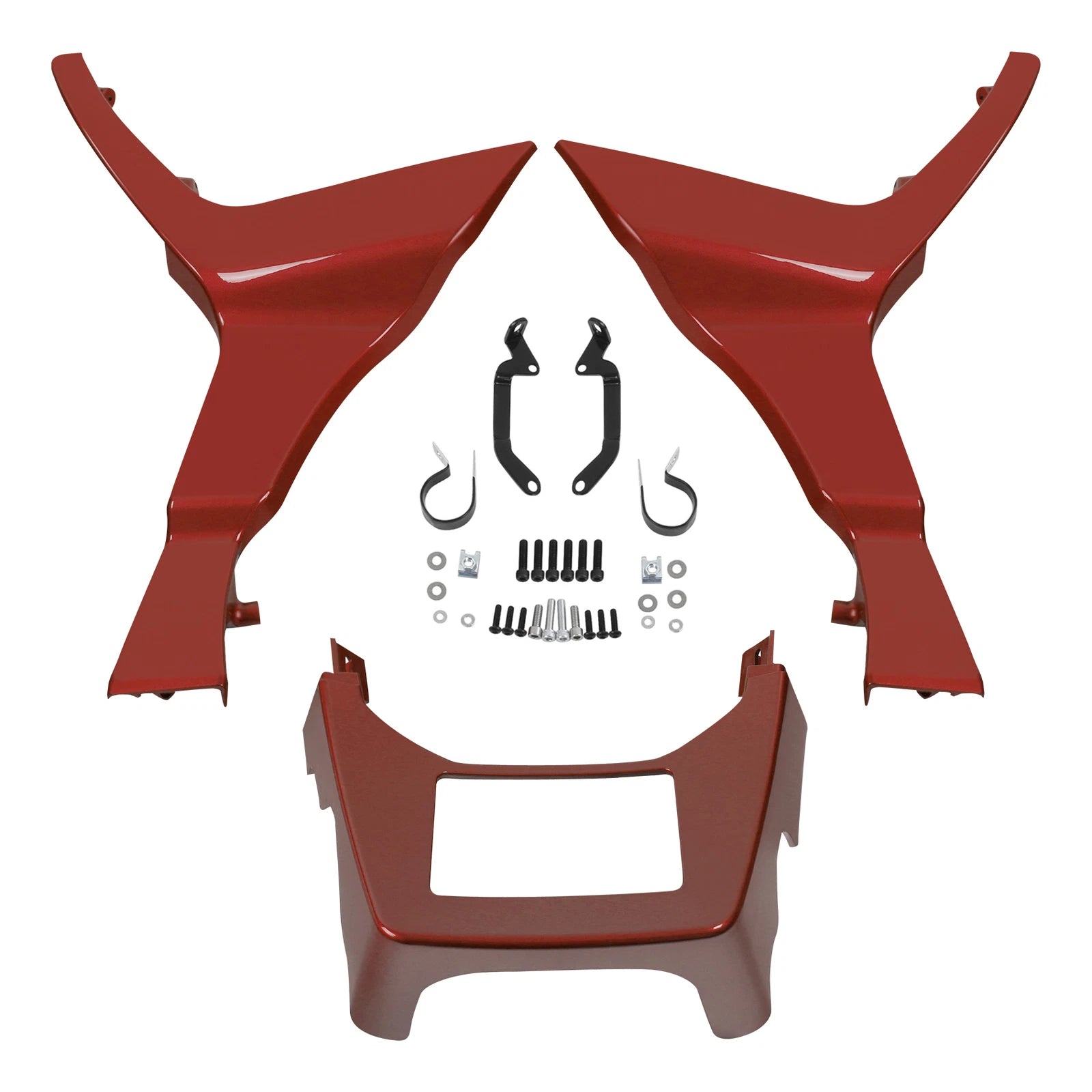 Side Fairings Chin Spoilers for Harley Road Glide FLTRX (2017–2024) Wicked Red