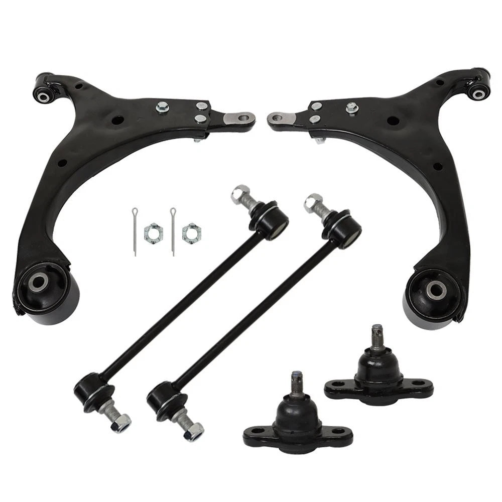 6pc Front Lower Control Arms Ball Joints Sway Bars for Hyundai Elantra (2009–2012)