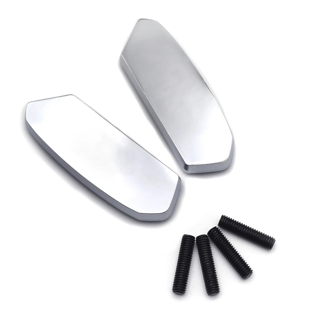 Chrome Mirror Block Off Bases Plates for Suzuki GSX-R 1000 (2017–2021)