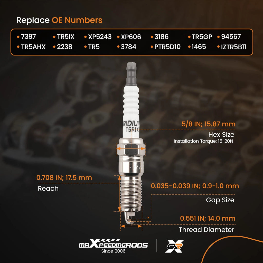 Iridium Spark Plug for GMC Sonoma Chevrolet S10 L4 2.2L (1998–2003)