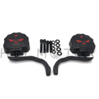 Chrome Skeleton Skull Side Mirrors for Universal Motorcycle (8mm 10mm)