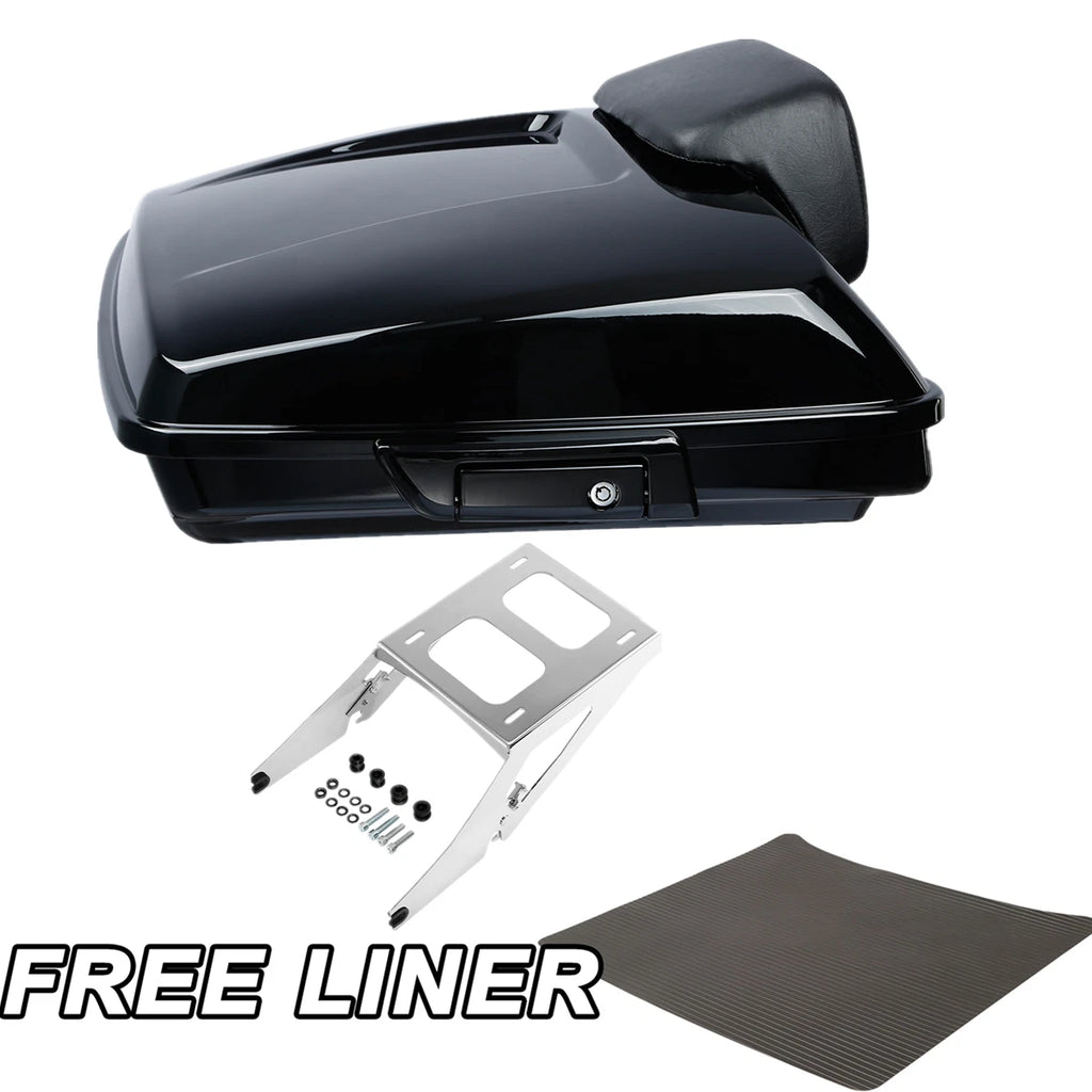 Black Razor Trunk Backrest Mount Rack for Harley Sport Glide FLSB (2018–2025)