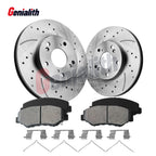 Front Disc Rotors + Ceramic Brake Pads Kit for Honda Accord (2003–2012)