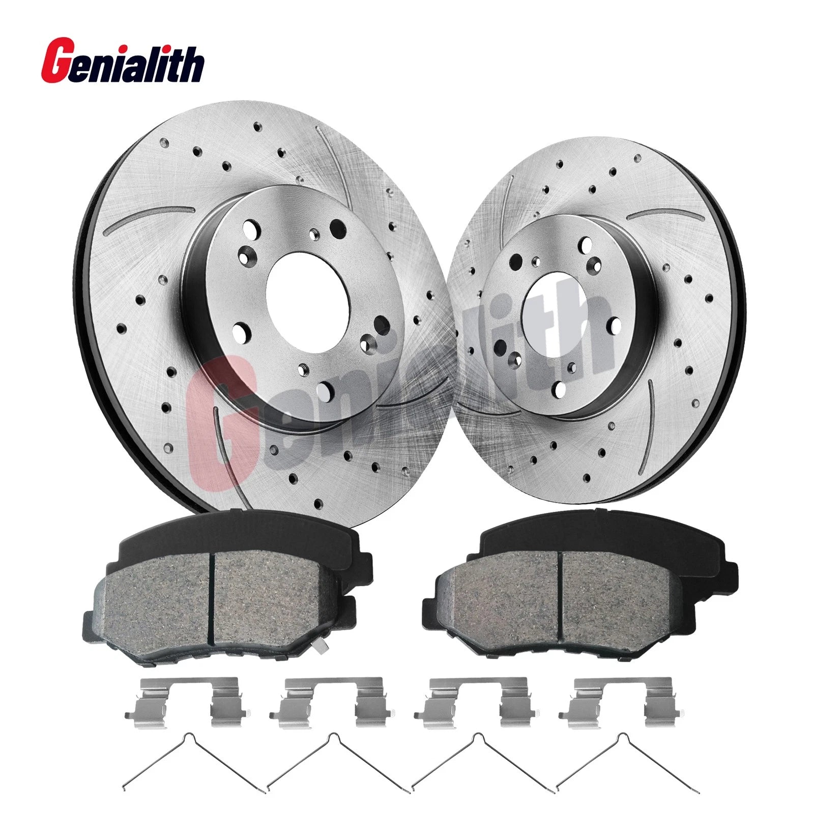 Front Disc Rotors + Ceramic Brake Pads Kit for Honda Accord (2003–2012)