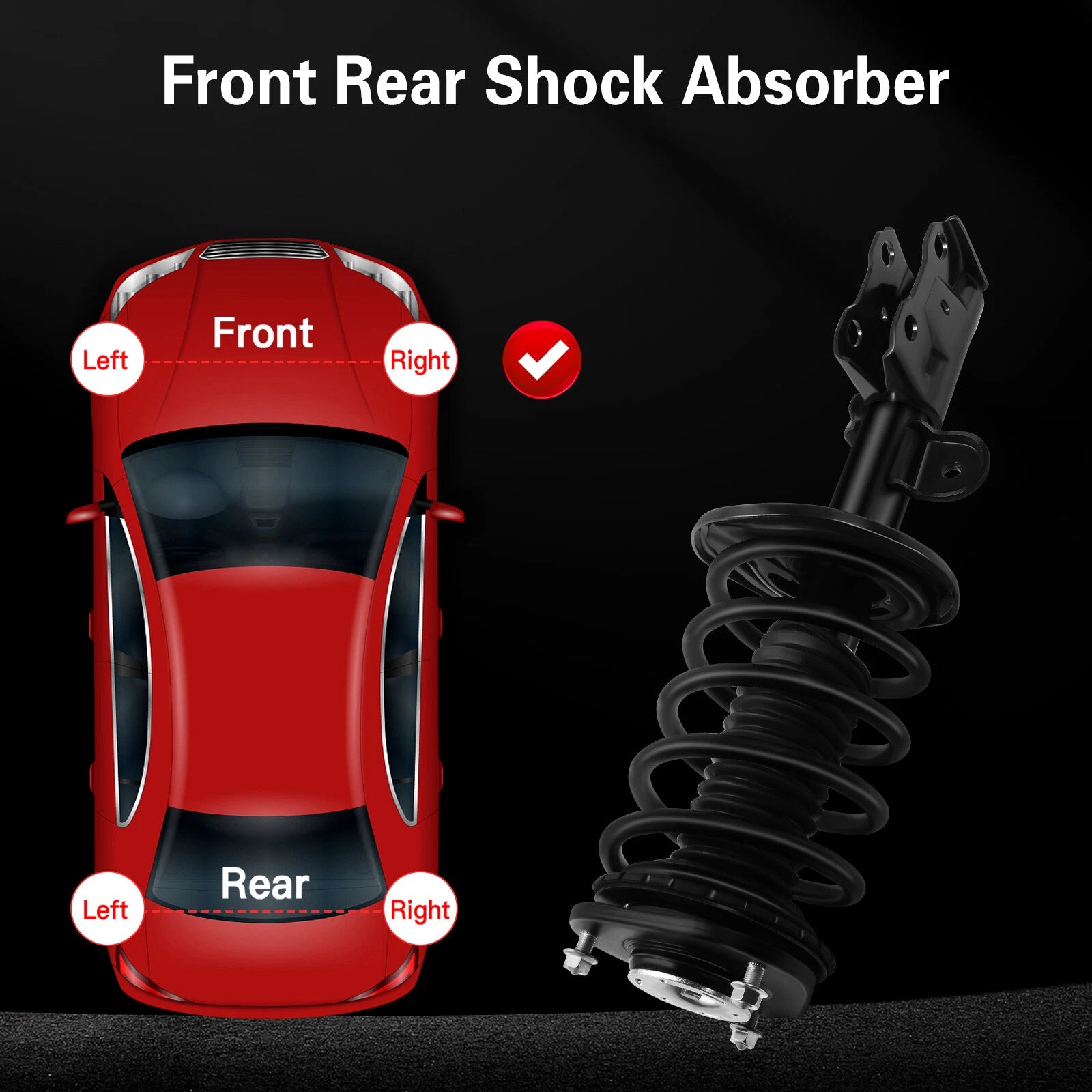 Front Shocks Struts & Coil Spring Assembly Pair for Toyota Prius (2010-2015)