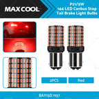 2X P21/5W BAY15D 1157 144 Red LED Brake Light Bulbs for Universal
