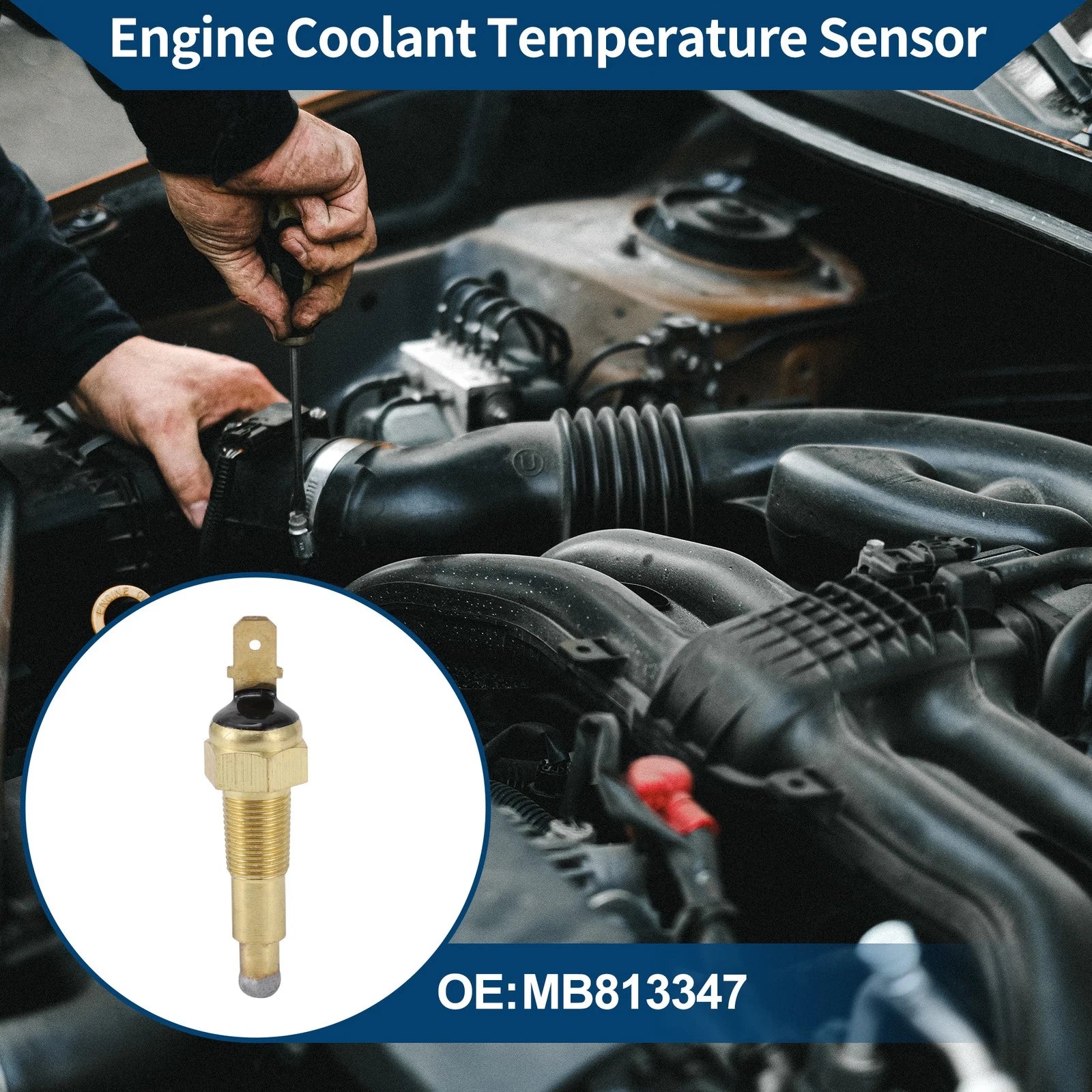 Engine Coolant Temperature Sensor MB813347 for Mitsubishi Nativa (1997–2011)