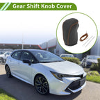 Gear Shift Knob Cover for Nissan Altima (2013–2018) Black Brown Faux Leather