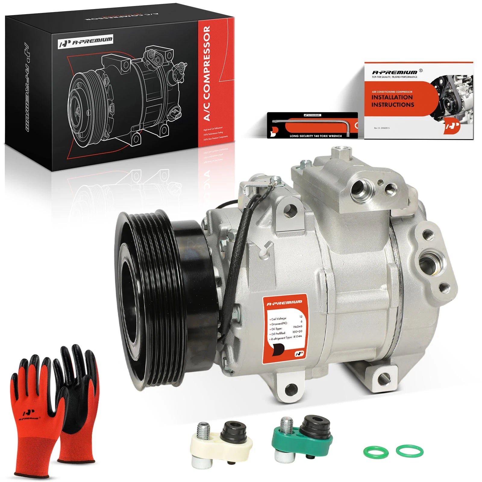 A/C Compressor with Clutch for Kia Rondo (2007–2012)