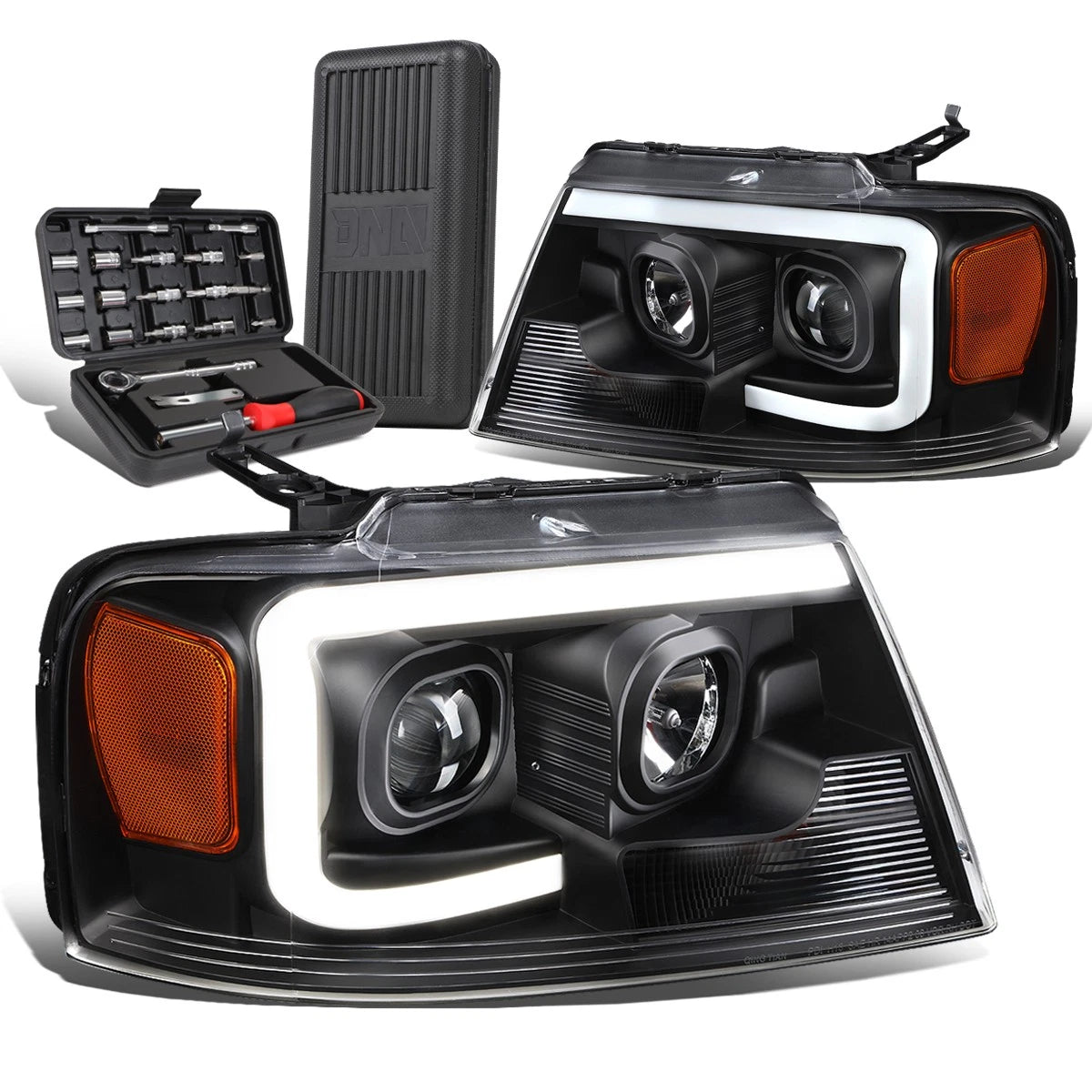 LED DRL Bar Projector Headlight for Ford F-150 (2004–2008)